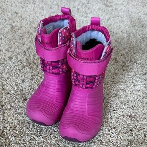 Merrell Girls Pink Waterproof Winter Boots size 9